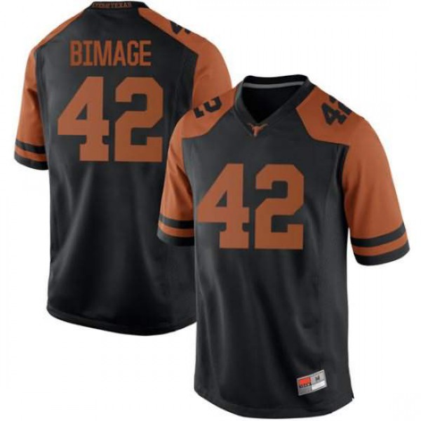Mens University of Texas #42 Marqez Bimage Replica Official Jersey Black